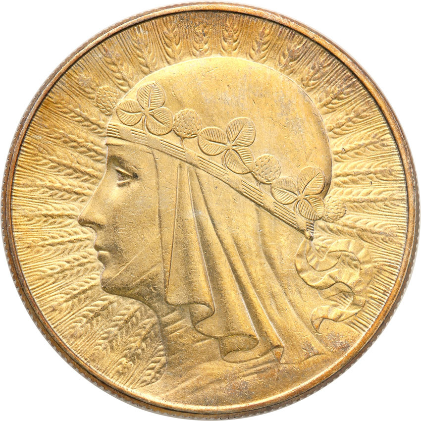 II RP. 10 złotych 1932 głowa kobiety (ze znakiem)